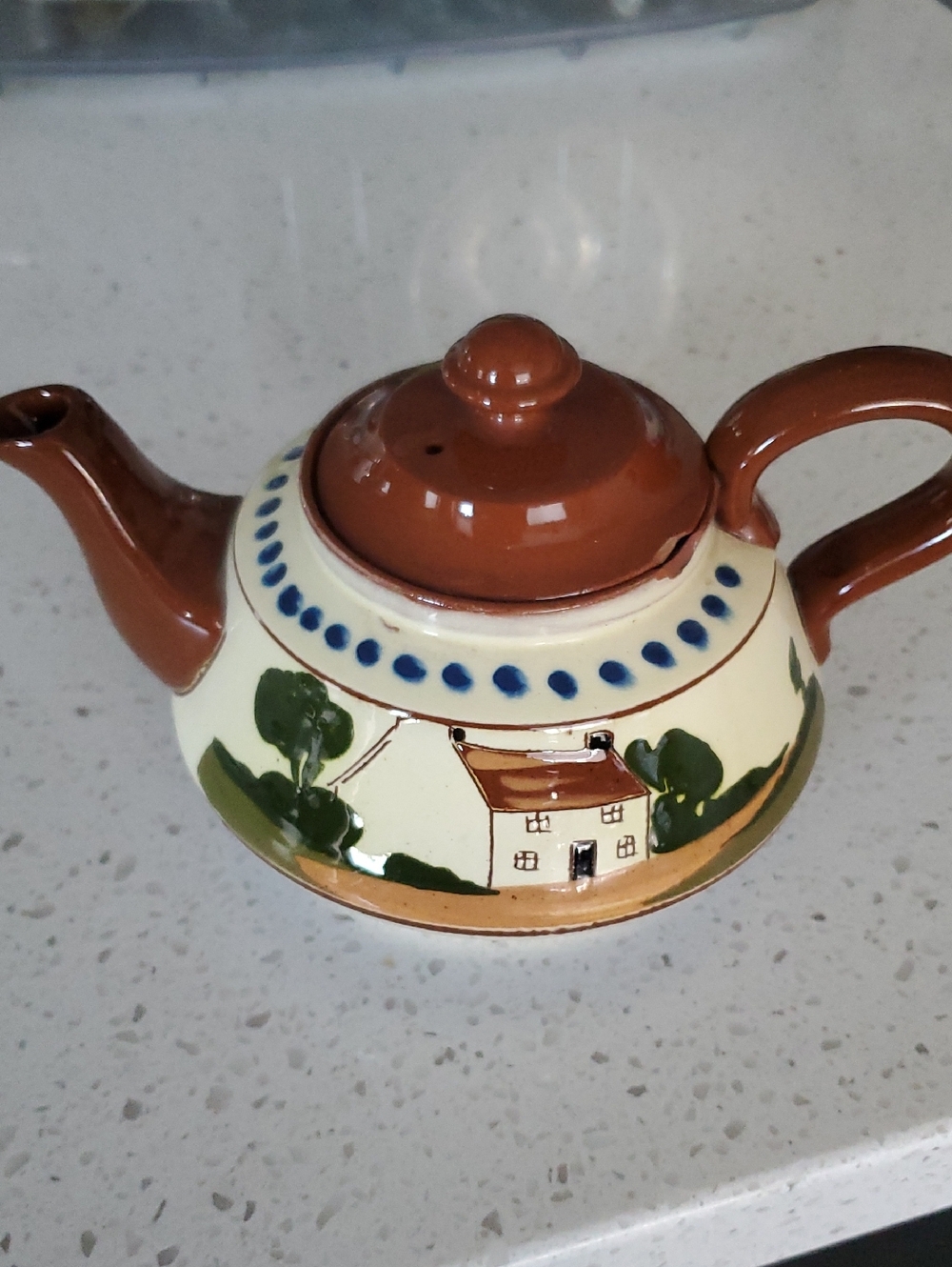 Vintage Watcombe Devon Mottoware Teapot, Torquay Earthenware Pottery